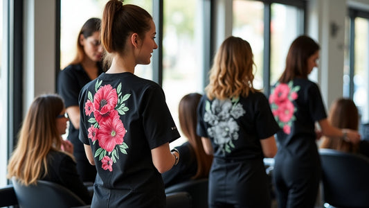 DTF Printing for Hair Salons Stylish Custom Uniforms for Beauty Professionals